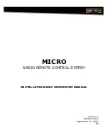 KAR-TECH MICRO Installation And Operation Manual preview