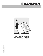 Preview for 1 page of Kärcher HD 650 *GB User Manual