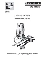 Preview for 1 page of Kärcher K 2.99 MH Operating Instructions Manual