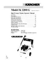 Preview for 1 page of Kärcher K 2200 G Operator'S Manual