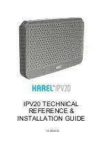 Karel IPV20 Technical Reference And Installation Manual preview