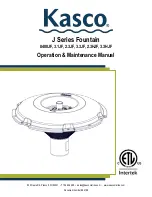 Kasco J Series Operation & Maintenance Manual preview