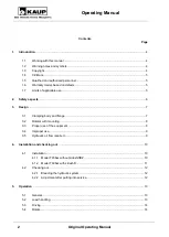 Preview for 2 page of KAUP 3,5T 456BZ Operating Manual