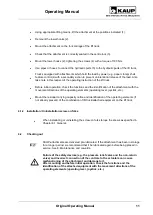 Preview for 11 page of KAUP T 401 BZ Operating Manual