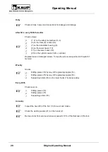 Preview for 20 page of KAUP T 401 BZ Operating Manual