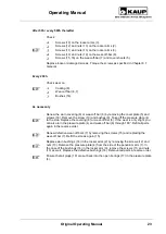 Preview for 23 page of KAUP T 403G-1L Operating Manual