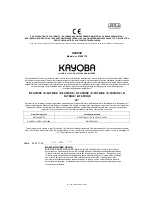 Preview for 3 page of Kayoba 01028174 Instructions Manual