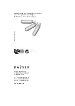 Preview for 10 page of KAYSER GASTROnomie Operating Instructions Manual