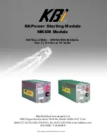 Preview for 1 page of KBi KAPower MKSM Series Operation Manual