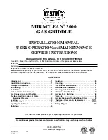 Keating Of Chicago MIRACLEAN Miraclean 2000 Installation, Operation And Maintenance Manual preview