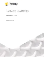 Preview for 1 page of KEMP Technologies LoadMaster Installation Manual