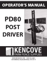 Preview for 1 page of Kencove PD80 Operator'S Manual