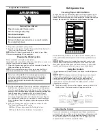 Preview for 11 page of Kenmore 106.5111 Series Use & Care Manual