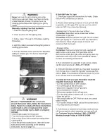 Preview for 14 page of Kenmore 122.16435010 Use & care guide Use And Care Manual