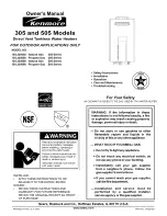 Preview for 1 page of Kenmore 154.330040 Owner'S Manual