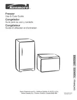 Preview for 1 page of Kenmore 1694 - 8.8 cu. Ft. Chest Freezer Use And Care Manual