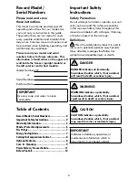 Preview for 2 page of Kenmore 253.12402 Use & Care Manual