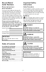 Preview for 2 page of Kenmore 253.12502 Use & Care Manual