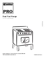 Kenmore 30" DUAL FUEL RANGE Use & Care Manual preview