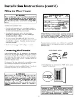 Preview for 10 page of Kenmore 31813 - 40 Gallon Table Top Owner'S Manual