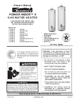 Kenmore 33916 - 50 Gallon Short Natural Gas Water Heater Owner'S Manual preview