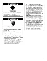 Preview for 5 page of Kenmore 665.1272 Series Use & Care Manual