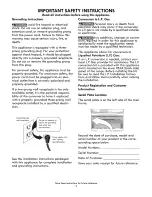 Preview for 8 page of Kenmore 790.3263 Series Use & Care Manual