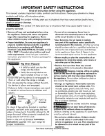 Preview for 3 page of Kenmore 790.9731 Series Use And Care Manual