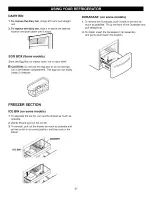 Preview for 21 page of Kenmore 795.7130 Series Use & Care Manual