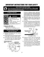 Preview for 3 page of Kenmore 911. 62041 Owner'S Manual