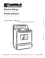 Kenmore 9746 - 30 in. Electric Range Use And Care Manual preview