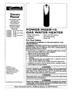 Kenmore POWER MISER 10 153.330401 Owner'S Manual preview