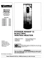 Preview for 1 page of Kenmore Power Miser 12 153.320392 HT Owner'S Manual