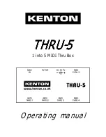 Kenton THRU-5 Operating Manual preview