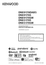 Kenwood DNX5170S Instruction Manual preview