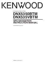 Preview for 1 page of Kenwood DNX5350BTM Instruction Manual