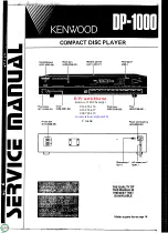 Kenwood DP-1000 Service Manual preview