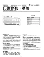 Preview for 1 page of Kenwood GE-80 Instruction Manual