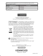 Preview for 36 page of Kenwood K25CS14 Instruction Manual