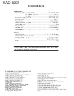 Preview for 8 page of Kenwood KAC-5201 Service Manual