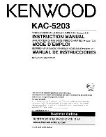 Kenwood KAC-5203 Instruction Manual preview