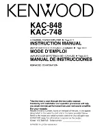 Kenwood KAC-748 Instruction Manual preview