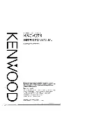 Kenwood KAC-Q74 Instruction Manual preview