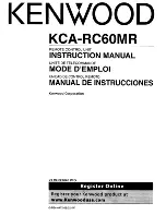 Preview for 1 page of Kenwood KCA-RC60MR Instruction Manual