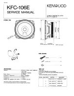 Kenwood KFC-106E Service Manual preview