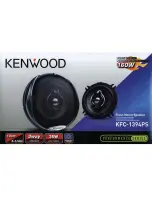 Kenwood KFC-1394PS Installation Instructions Manual preview