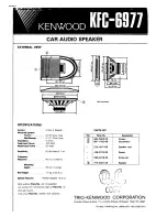 Kenwood KFC-6977 Specification preview