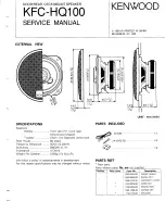 Kenwood KFC-HQ100 Service Manual preview