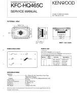 Kenwood KFC-HQ465C Service Manual preview