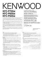 Kenwood KFC-P505ie Instruction Manual preview